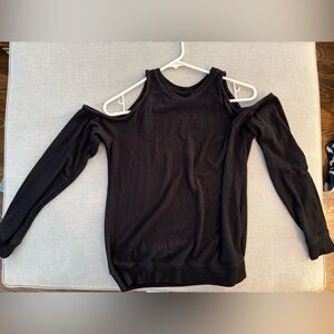 Abercrombie & Fitch Black Long Sleeve Top with Cutout Shoulders
